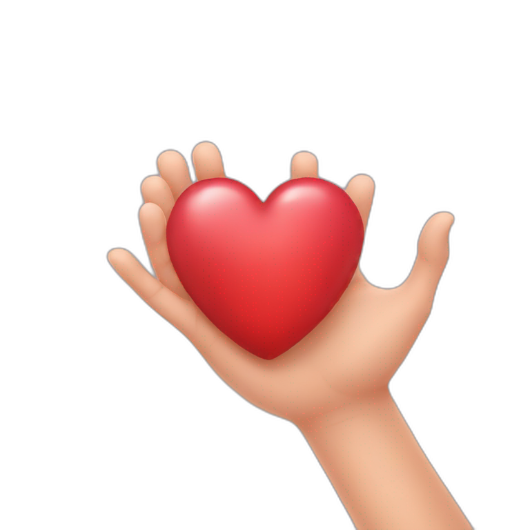 Heart inside hand heart emoji