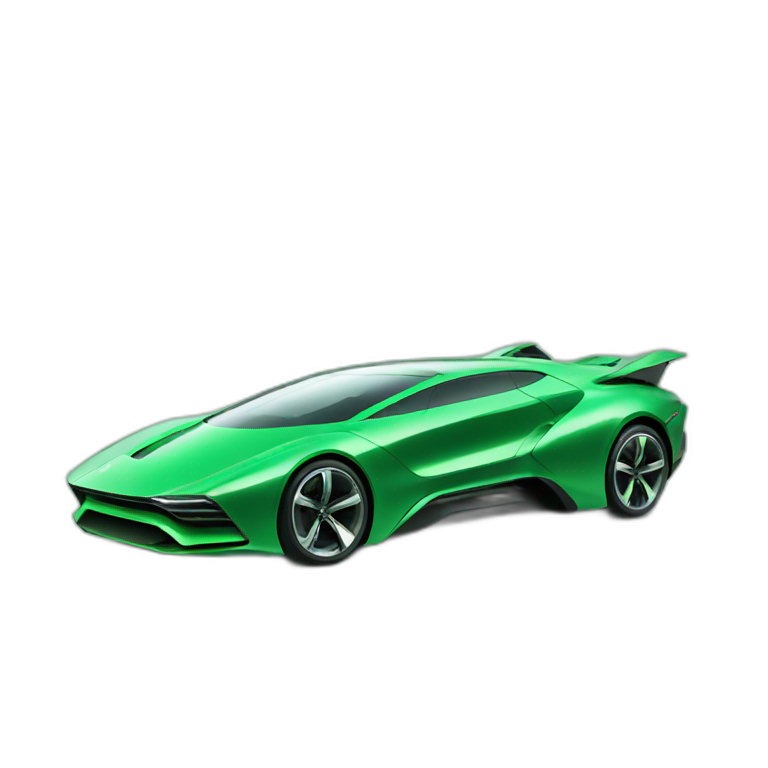 futuristic car green emoji