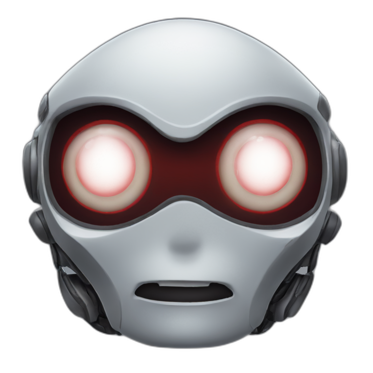 robot with vampire eyes emoji