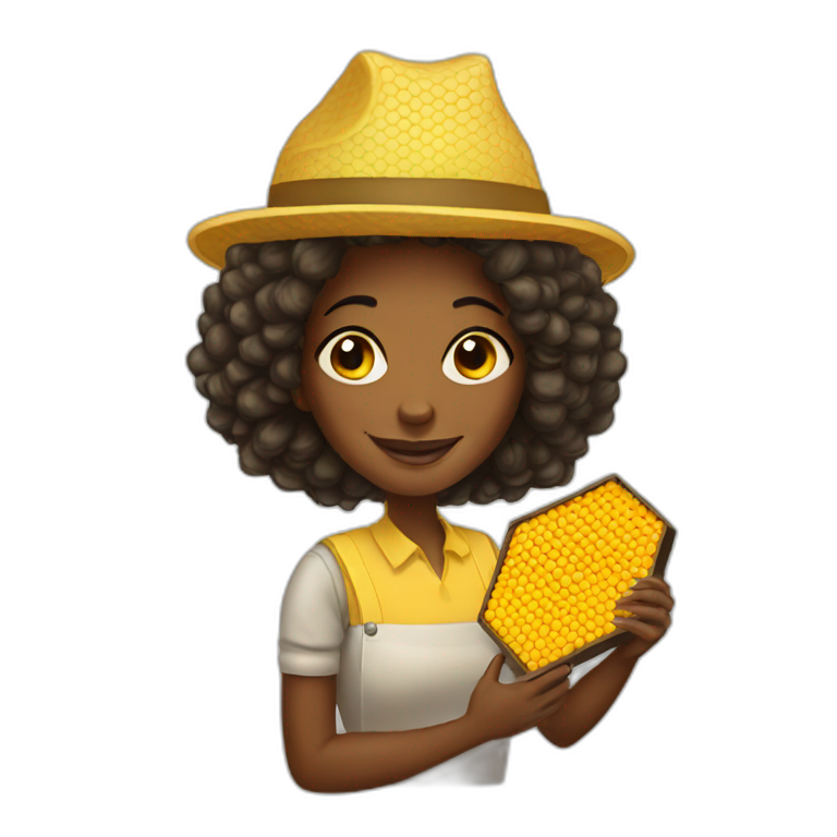 beekeeper black woman honeycomb emoji