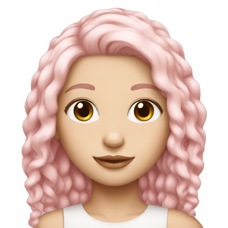 Light Pink hair white girl emoji
