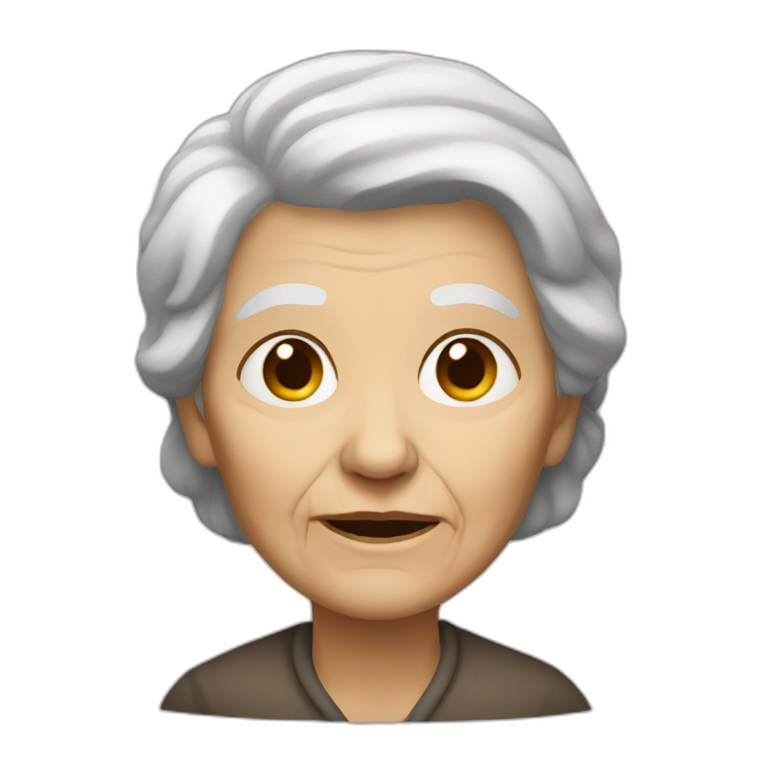 Old woman dead emoji