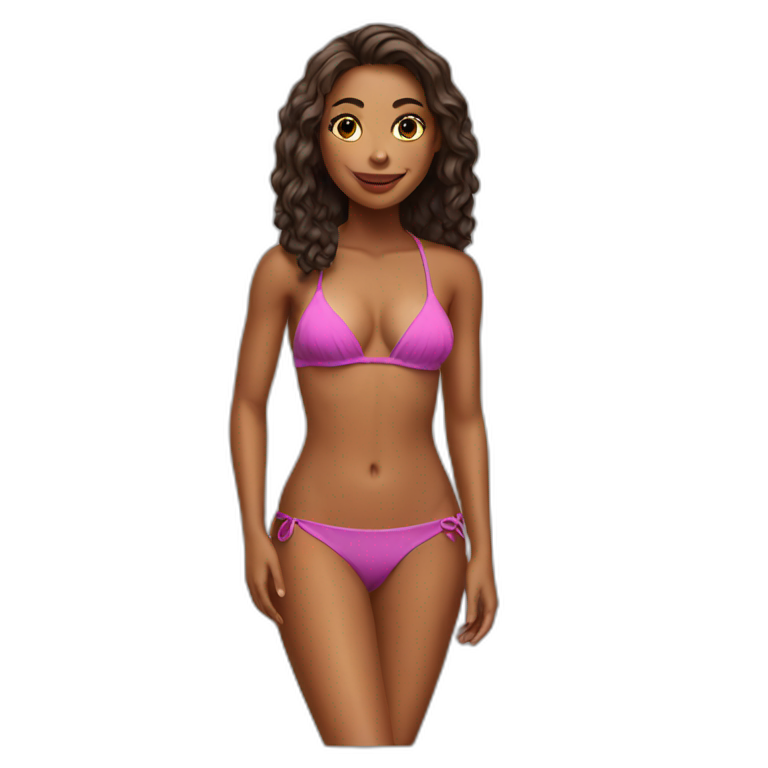 Bikini girl emoji AI Emoji Generator