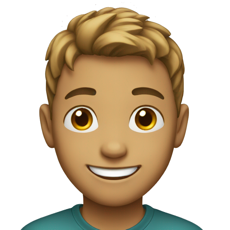 Boy with smile emoji