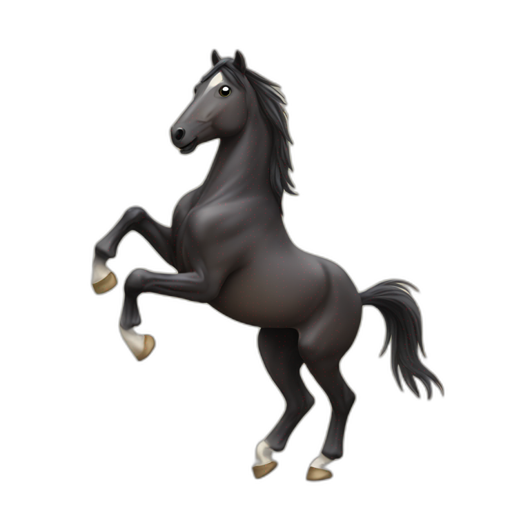 A horse dancing emoji