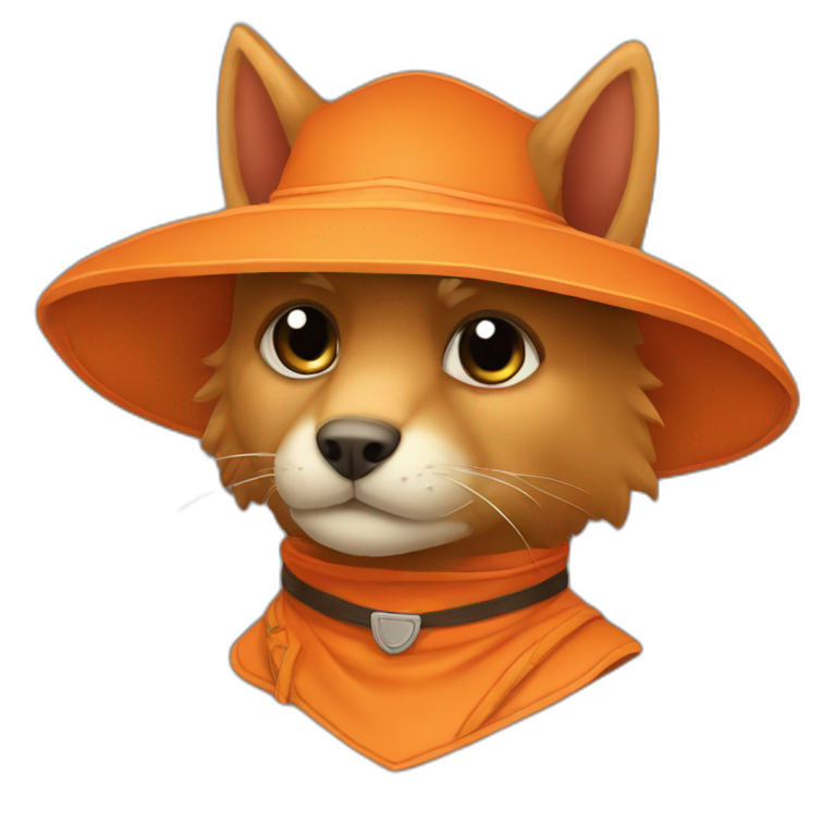 animal zorro color naranja emoji
