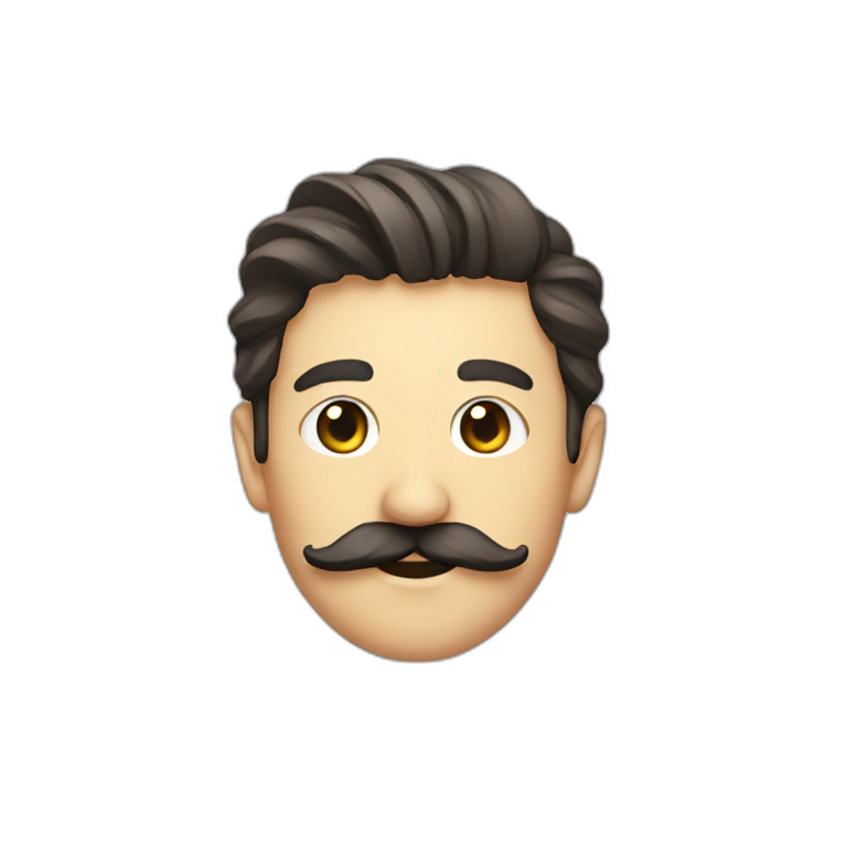 streamer with moustache emoji