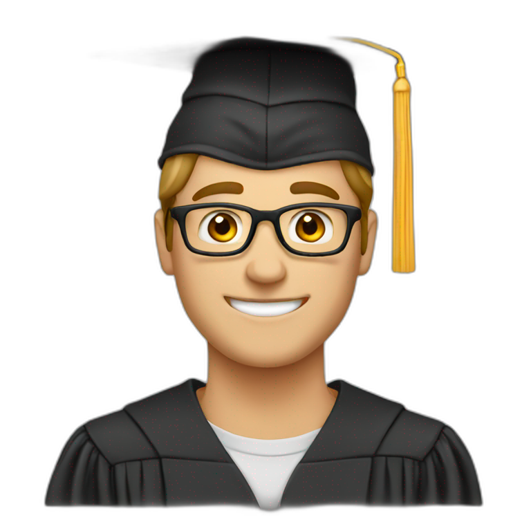 Happy graduate male emoji emoji
