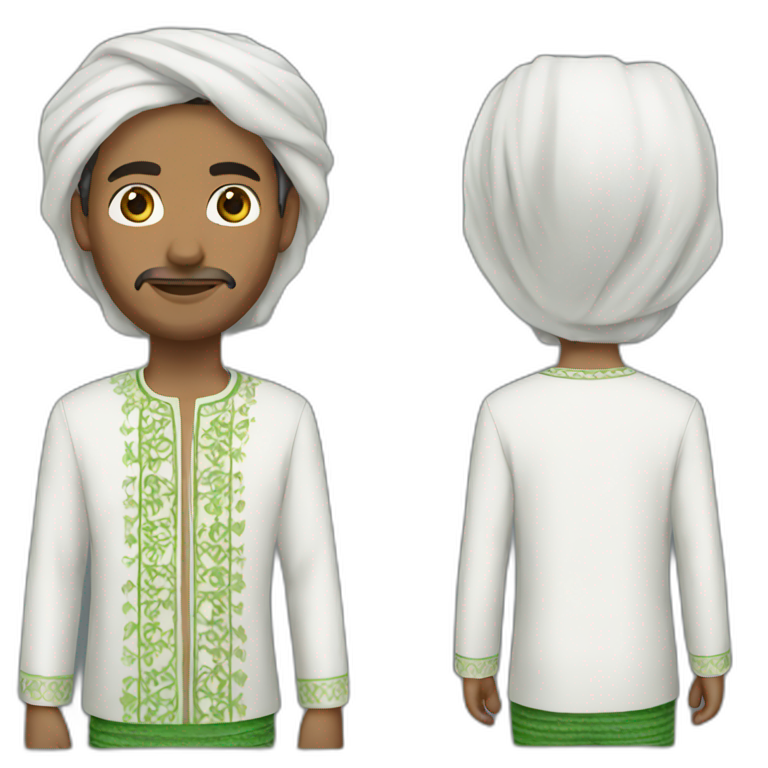 Man with algeria clothes  emoji