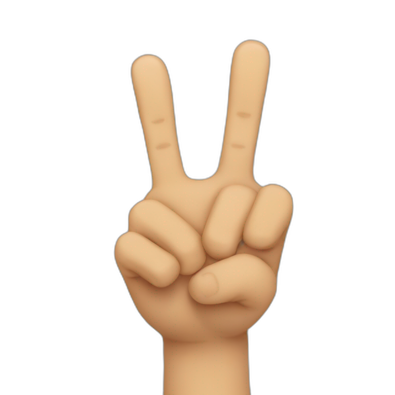 3 raised fingers emoji