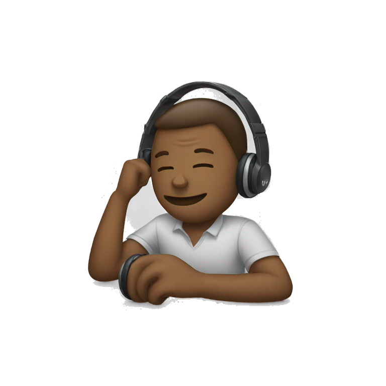 Emoji with zzzz and headphones emoji