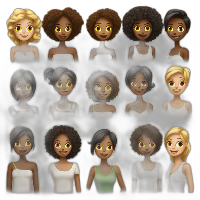 group-of-nine-girls-with-money emoji