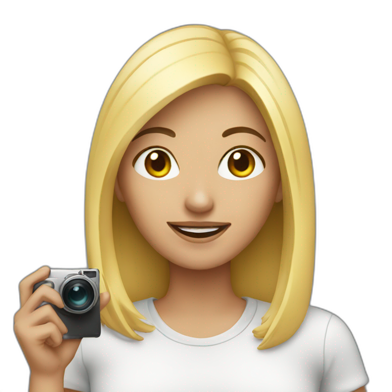 woman taking a picture emoji