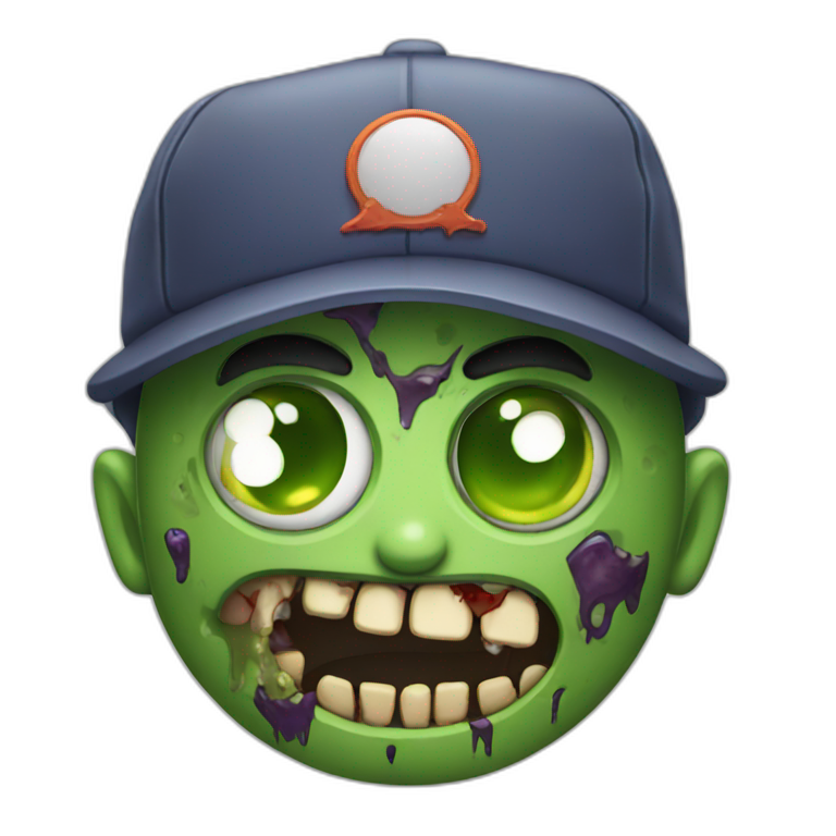 Zombie with a cap emoji