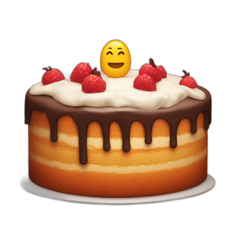 cake with the word Jacob on top emoji