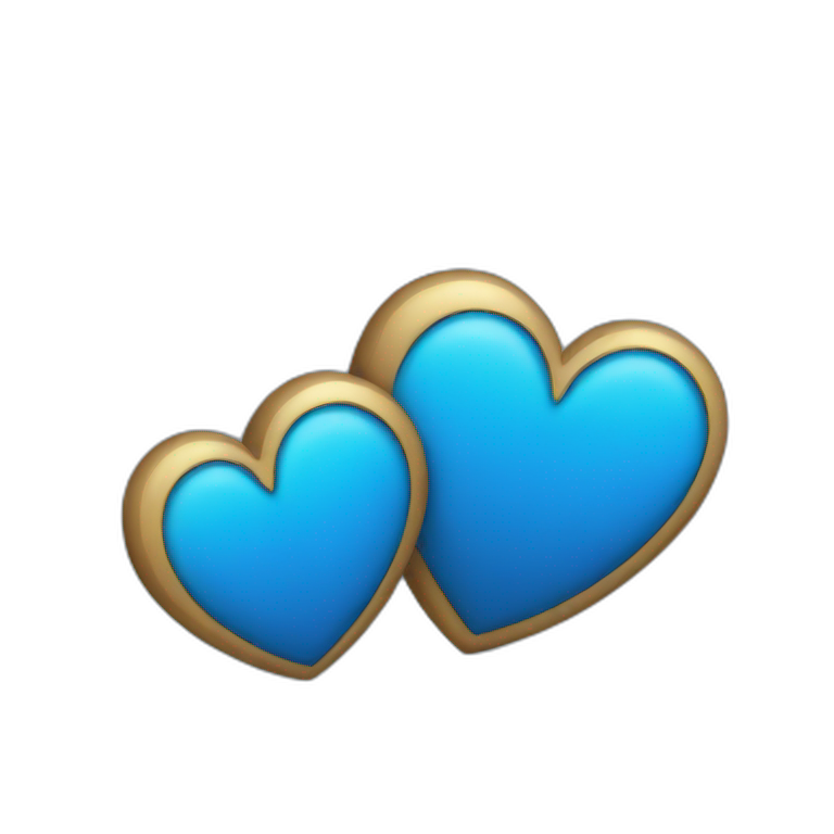 Blue and black heart  emoji