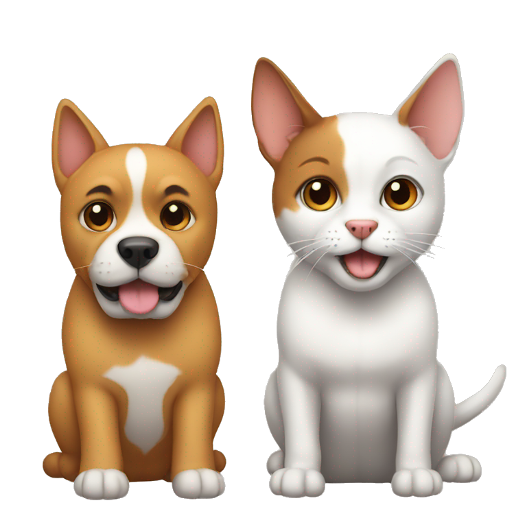 Dog vs cat emoji