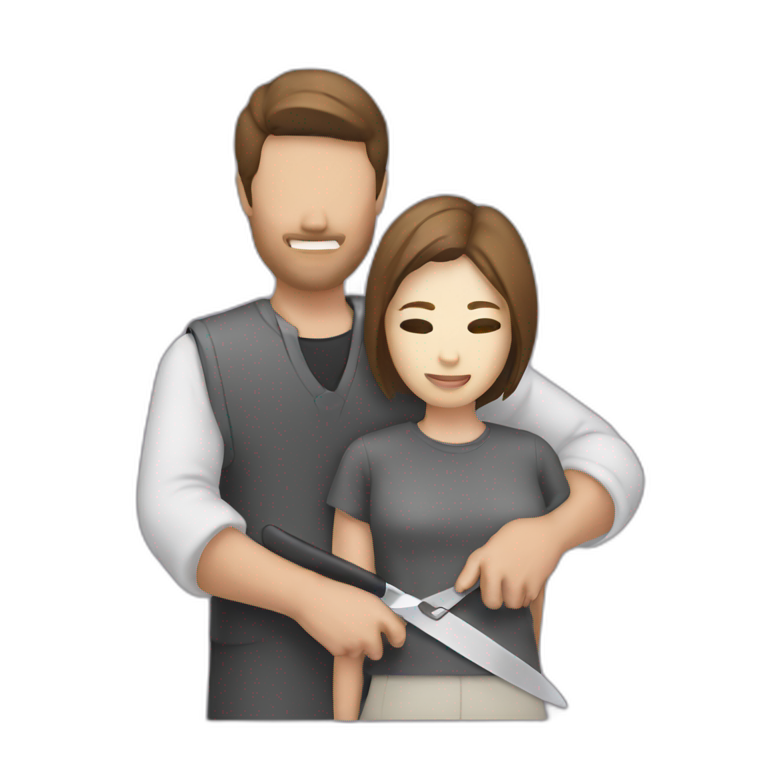 Person cutting a person emoji