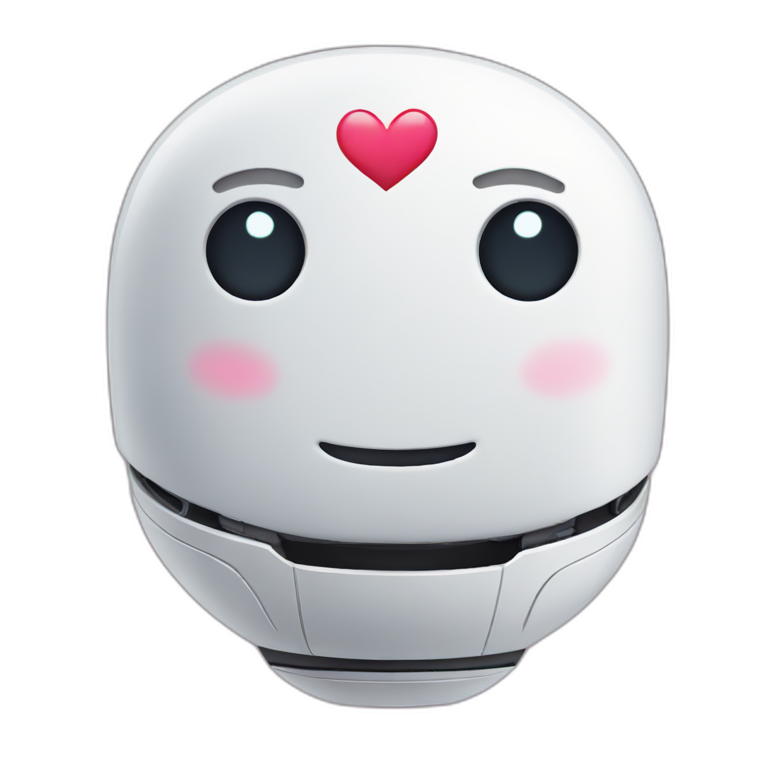 cute robot in love face only emoji