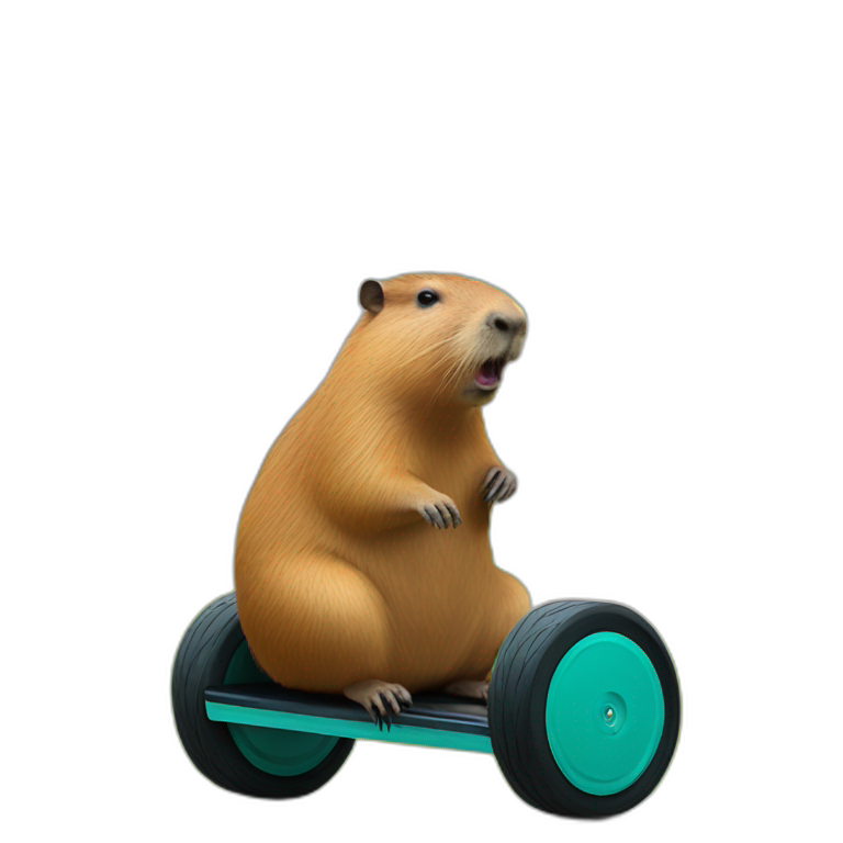 capybara on a onewheel emoji
