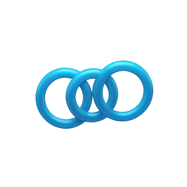Two blue rings together emoji