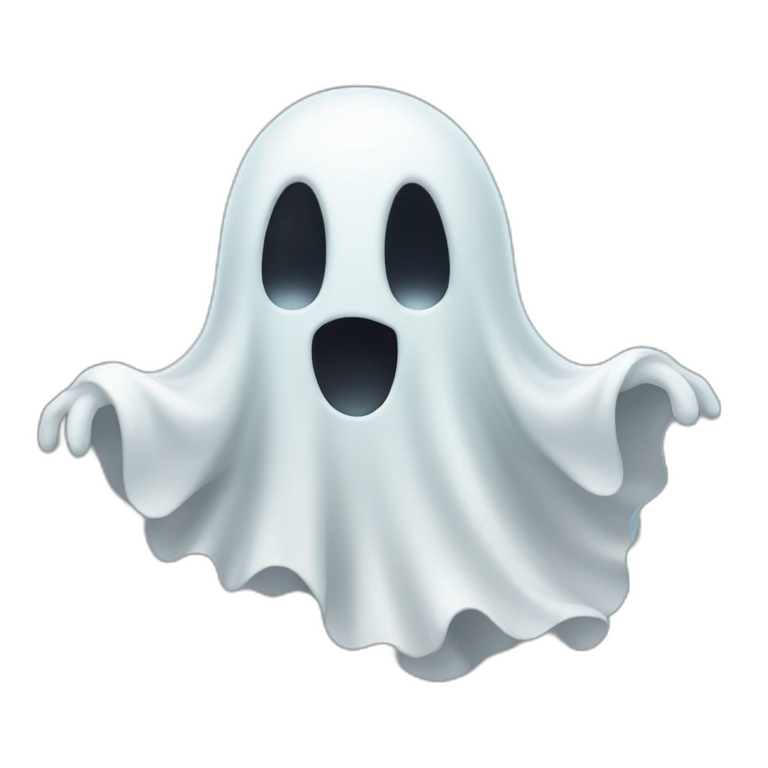 Spooky cute ghost emoji