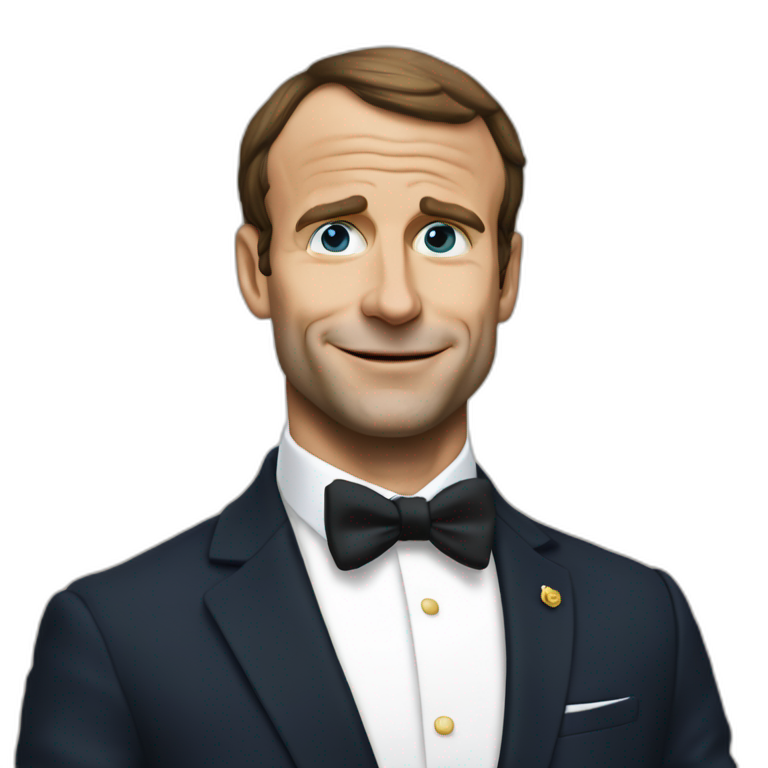 Macron qui fait un doigt d’honneur emoji