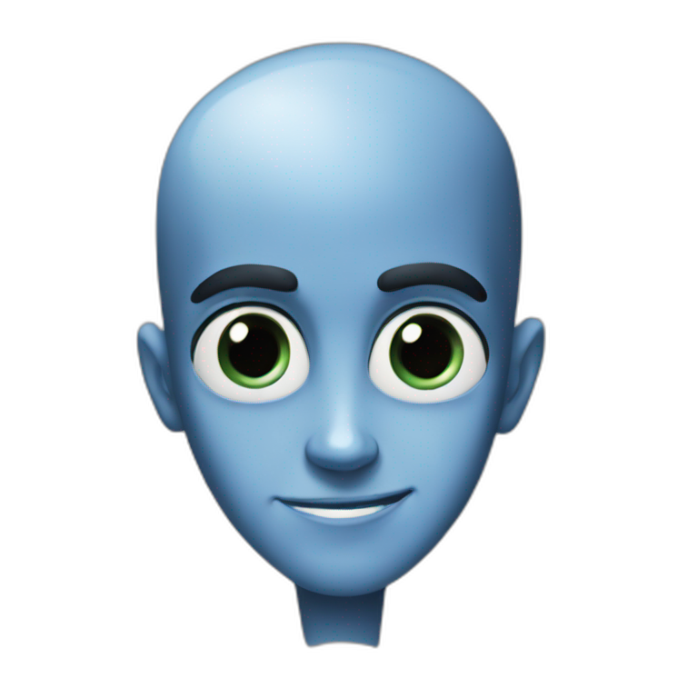Megamind with big forehead  emoji