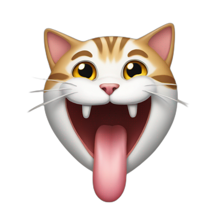 cat tongue emoji