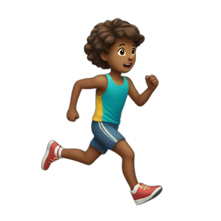 Child running away emoji