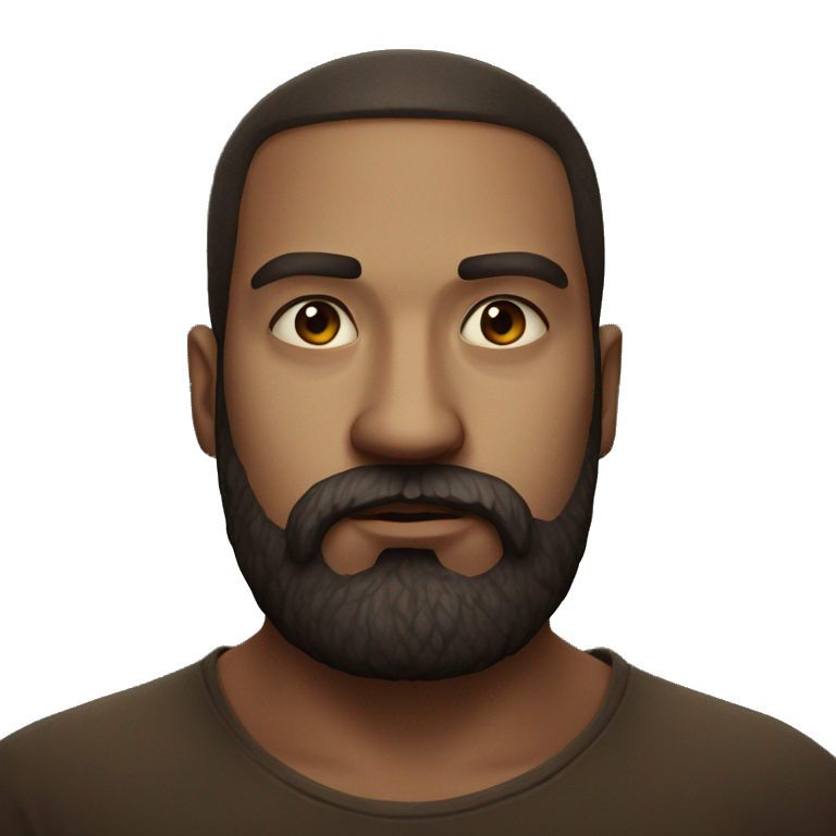 serious bearded man portrait emoji