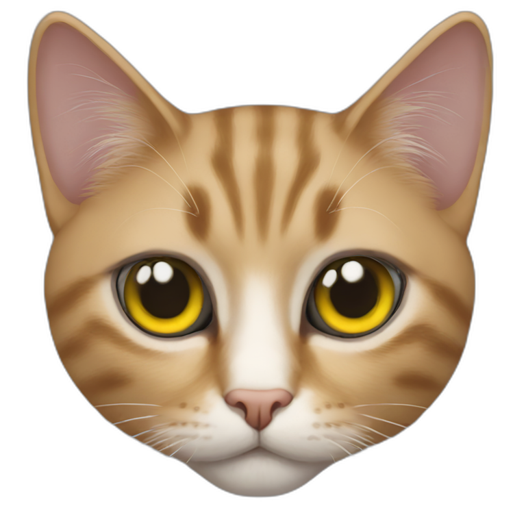 The cat's eyes are wide. emoji