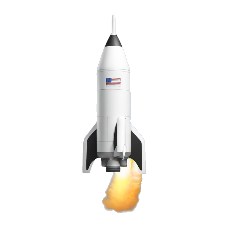rocket with nasa sign emoji