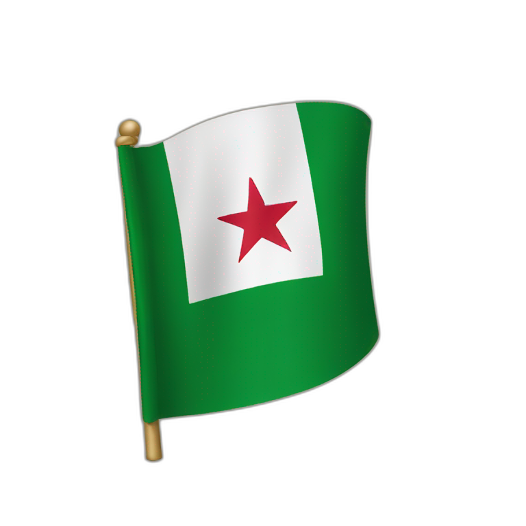 algeria flag holding by tebboun emoji