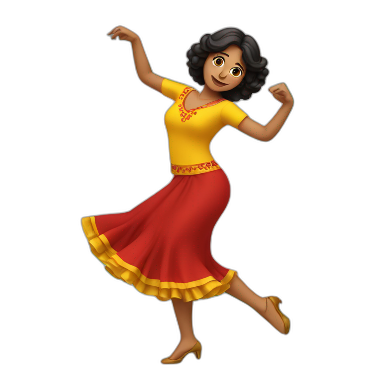 spanish woman dancing emoji