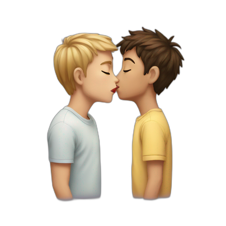 Boy kiss boy emoji