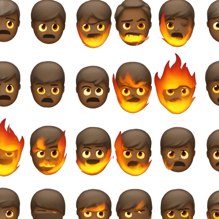 emoji with fire eyes emoji
