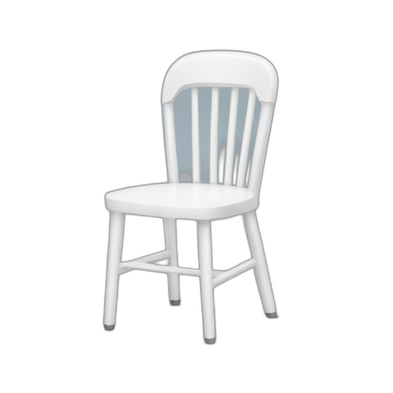 white plastic chair emoji