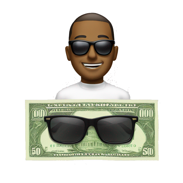American 50 dollar bill sunglasses emoji AI Emoji Generator