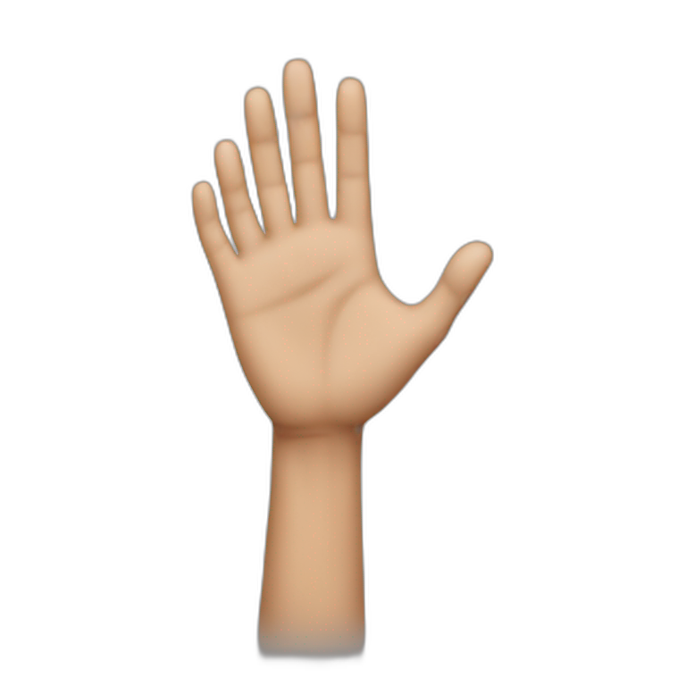 Man with open hand in front of him emoji