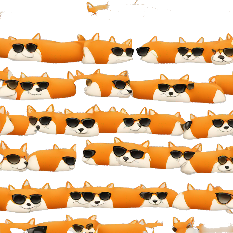 smiling orange fox with black sunglasses emoji