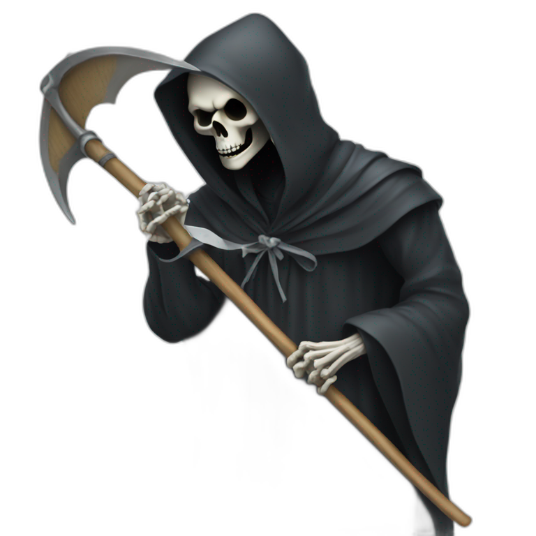 a grim reaper with a scythe emoji