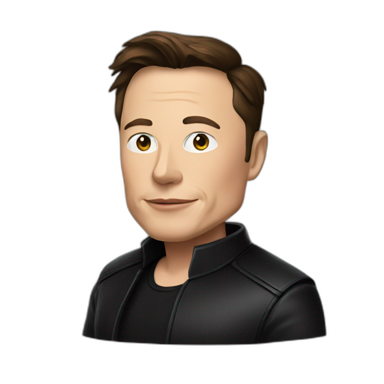 Elon musk in black outfit emoji