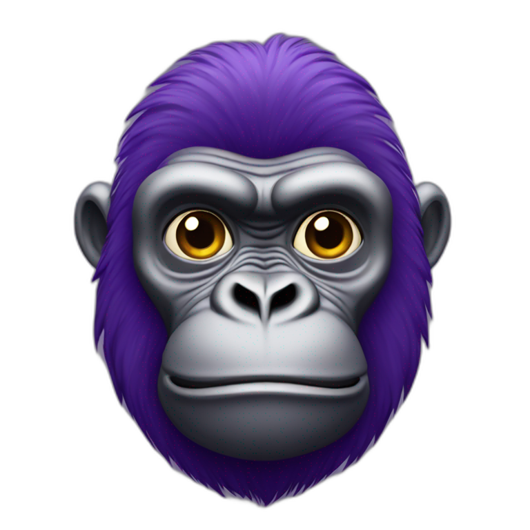 Gorila morado emoji