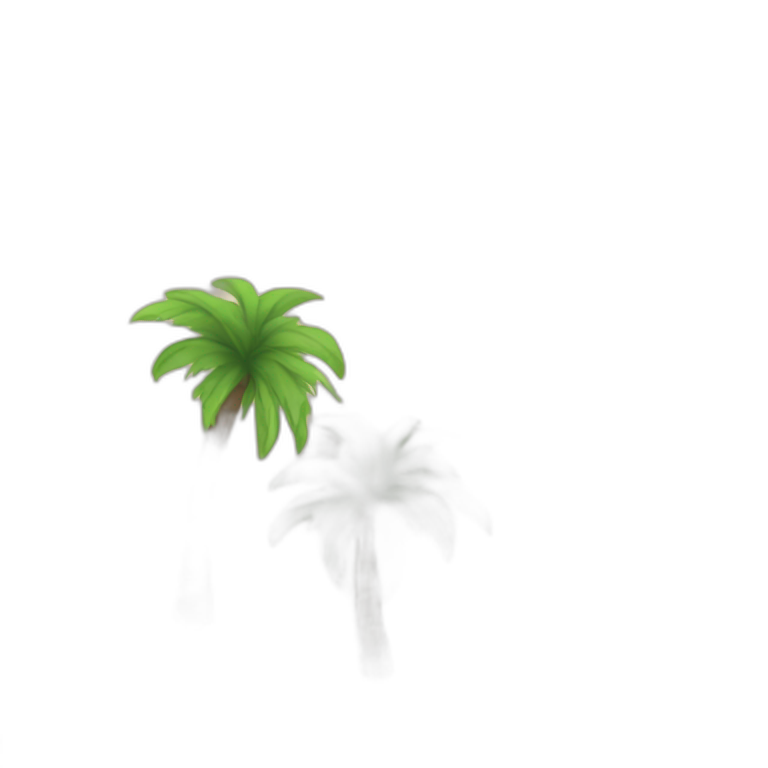 Palm tree and pine tree together emoji