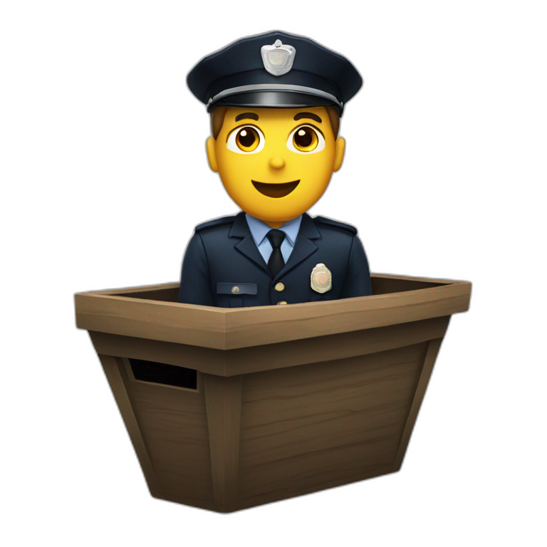 policeman in a coffin emoji