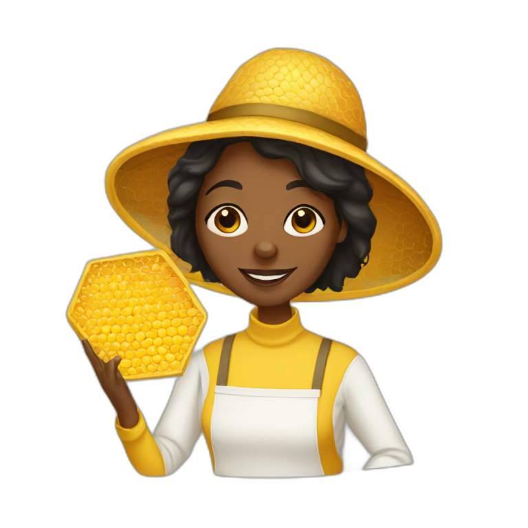 beekeeper black woman honeycomb emoji