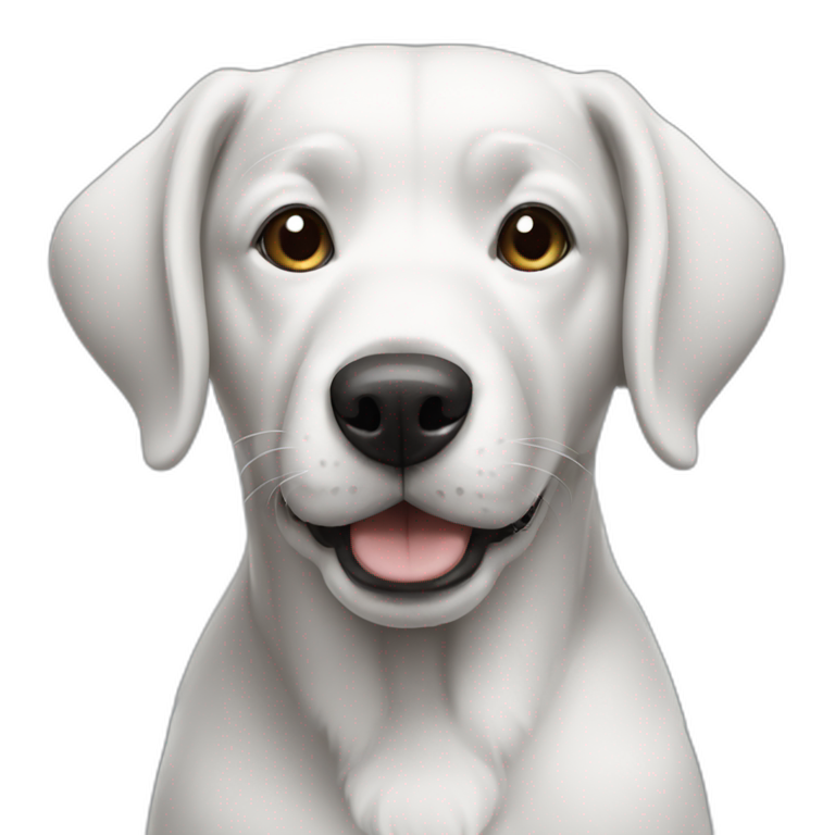 black and white dog  emoji