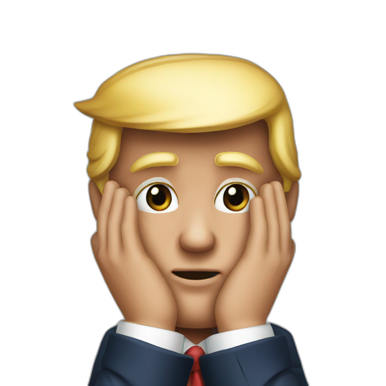 Trump shows small hands emoji