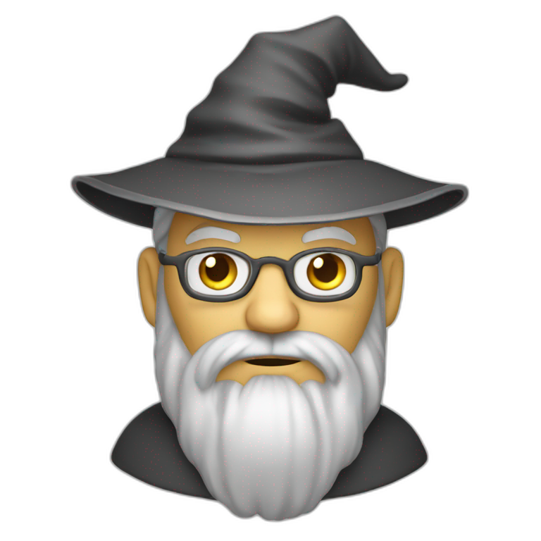evil wizard coding genius emoji